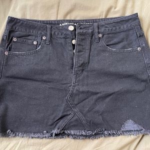American Eagle Outfitters black denim skirt